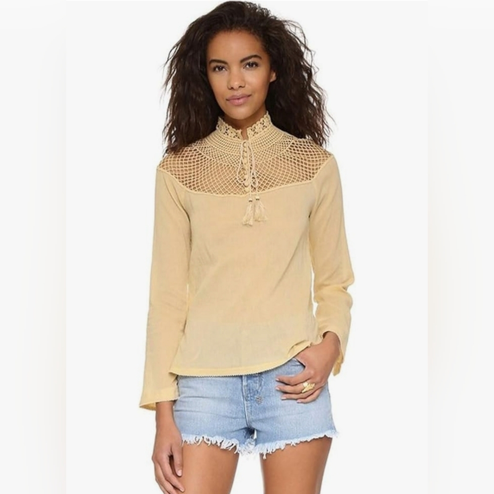 Free People On The Island Crochet Blouse. Size: XS. - Picture 3 of 14